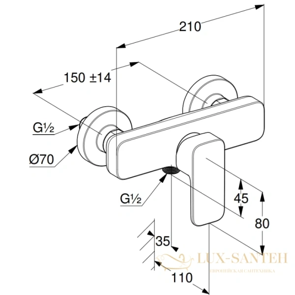 смеситель kludi renon 428315375 для душа, белый матовый