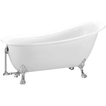 акриловая ванна belbagno bb06-1550 155x76, белый