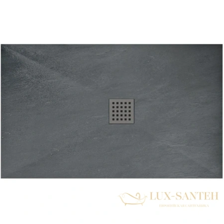 душевой поддон rea rock rea-k4583 из литого мрамора 120х80 см, серый