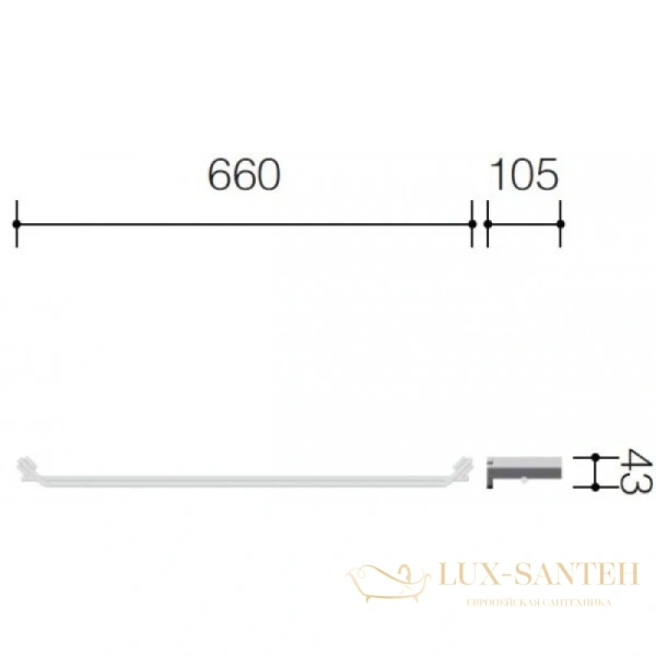 полотенцедержатель schein watteau 12821 66 см, хром