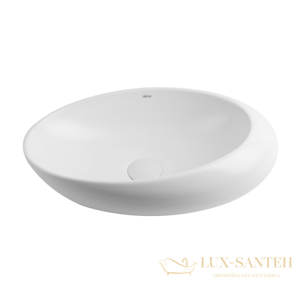 раковина накладная abber bequem ac2107mw, 49х31, белый матовый