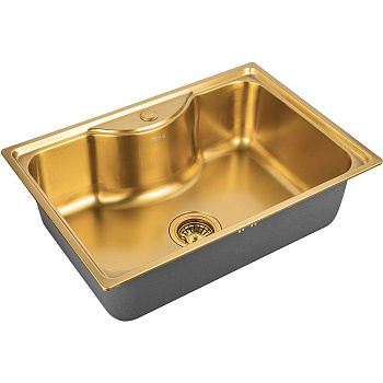 кухонная мойка zorg pvd bronze szr 6545 bronze 65 см, бронза