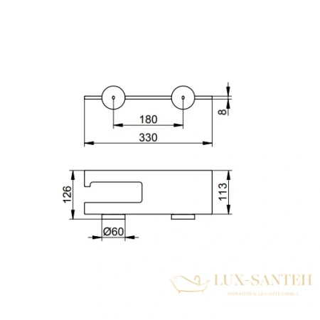держатель туалетной бумаги keuco edition 90 19073018000 дымчатое стекло, с полкой для телефона