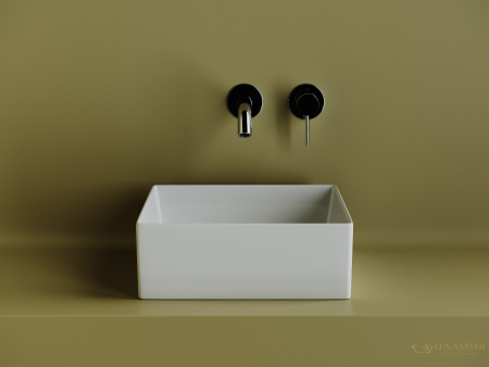 раковина накладная ceramica nova element cn6068, 361*361*130 мм, белый 