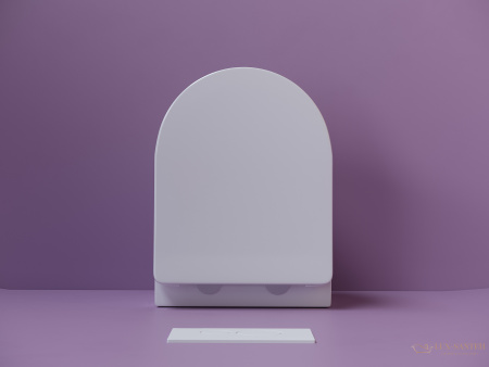 унитаз подвесной ceramica nova uno cn11001, безободковый, с сиденьем микролифт, белый