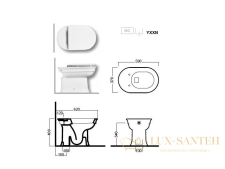 унитаз приставной выпуск в пол hatria dolcevita yxxn01, белый глянцевый