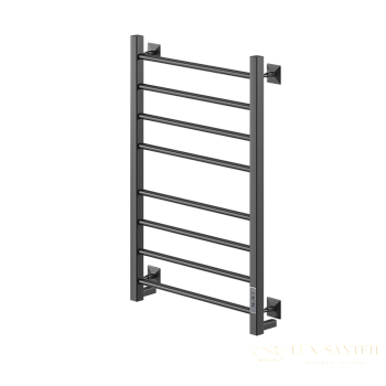 полотенцесушитель электрический кабельный ника step-3 80/40 ral9005 черный матовый u