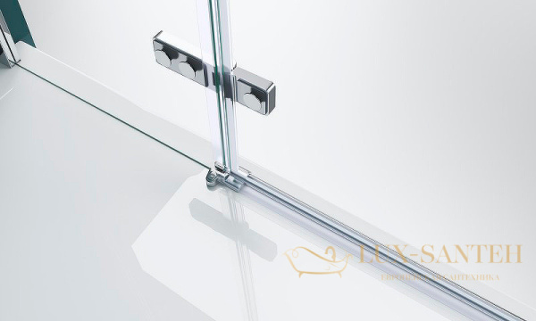 душевая дверь belbagno kraft kraft-b-12-60/30-c-cr-r 90 см профиль хром, стекло прозрачное