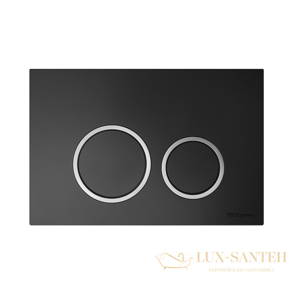 комплект tece tecespring s k955102wcs с подвесным унитазом и панелью смыва tecespring r, черный матовый/хром