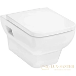 Унитаз подвесной, Hansgrohe CreekTide Q, 60119450, 540х360 безободковый, без сиденья, белый глянцевый