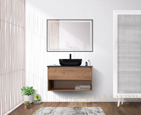 тумба под раковину belbagno kraft kraft-1000-1c-so-rt 100 см подвесная, rovere tabacco