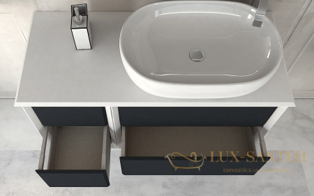 тумба cezares bellagio 54718 35 см подвесная, grafite