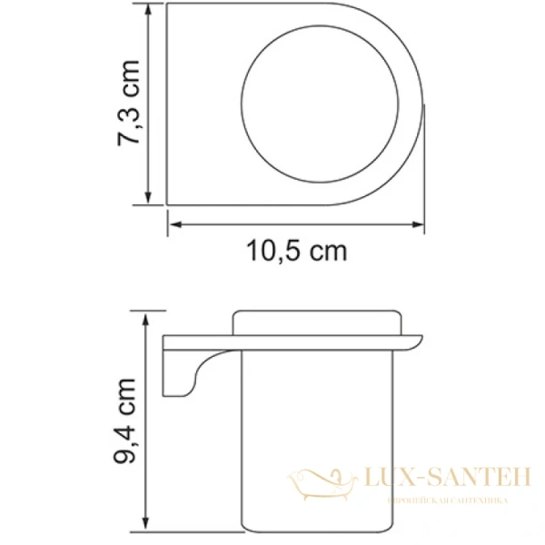стакан wasserkraft kammel k-8328w, белый