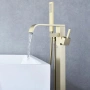 смеситель напольный rea carat rea-b6522 для ванны, золотой матовый
