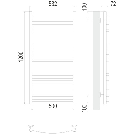 полотенцесушитель водяной terminus авиэль 4670078529220 п12 500x1200
