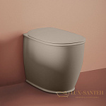Унитаз напольный ArtCeram Atelier ATV002 41 00 безободковый, серо-коричневый матовый