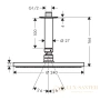 верхний душ hansgrohe raindance s 27620000, 240 1jet powderrain с потолочным подсоединением