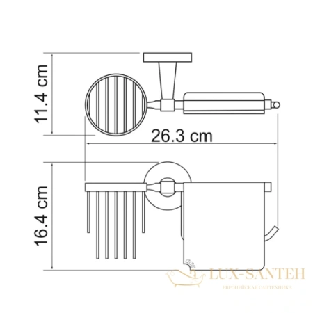 бумагодержатель wasserkraft isen k-4059 с держателем освежителя воздуха, хром