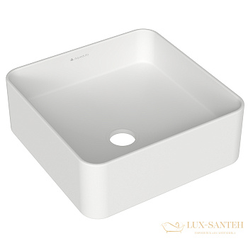 раковина накладная aqueduto espiral, esp0320, квадратная 370*370, белый матовый