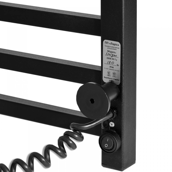 полотенцесушитель с/т laris астор чкч п12 350/900 левый тэн черный 73207664