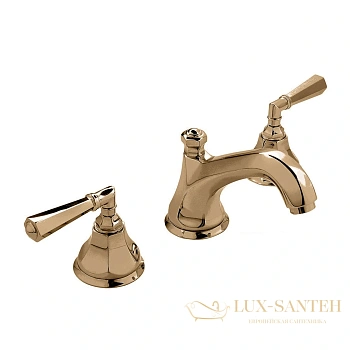 смеситель для раковины, nicolazzi teide, 1908bz05, на 3 отверстия, с донным клапаном, бронза