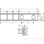 термостат для ванны hansgrohe rainselect на 2 потребителя 15380700, белый матовый