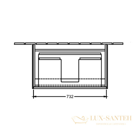 тумба под раковину villeroy & boch collaro c010l0pd 800х470 мм, черный