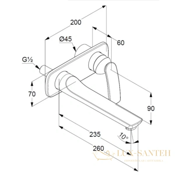 смеситель для раковины kludi balance 522478775 для раковины без донного клапана, хром/черный матовый