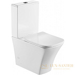 Унитаз компакт BelBagno Marmi BB052CPR без бачка и сиденья, белый