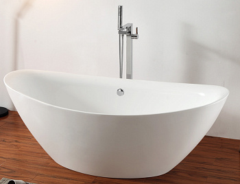 акриловая ванна abber ab9248, цвет белый
