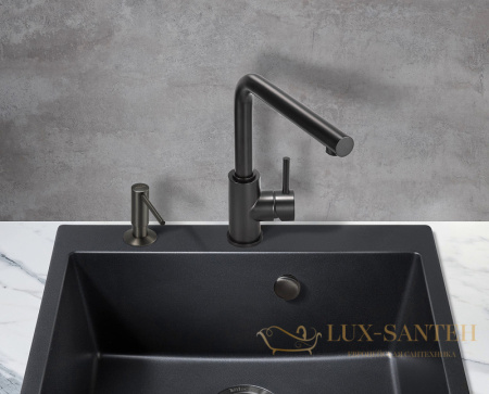 смеситель milacio ultra mcu.555.tb для кухни, черный