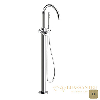 смеситель для ванны напольный almar free-standing e216000.hb, внешняя часть, латунь брашированная pvd