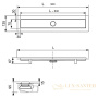 дренажный канал с «сухим» затвором tece tecelinus 15103099 с основой для плитки «tile»/панелью «steel» 900 мм