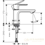 кран hansgrohe rebris e 72506670 для раковины, черный матовый