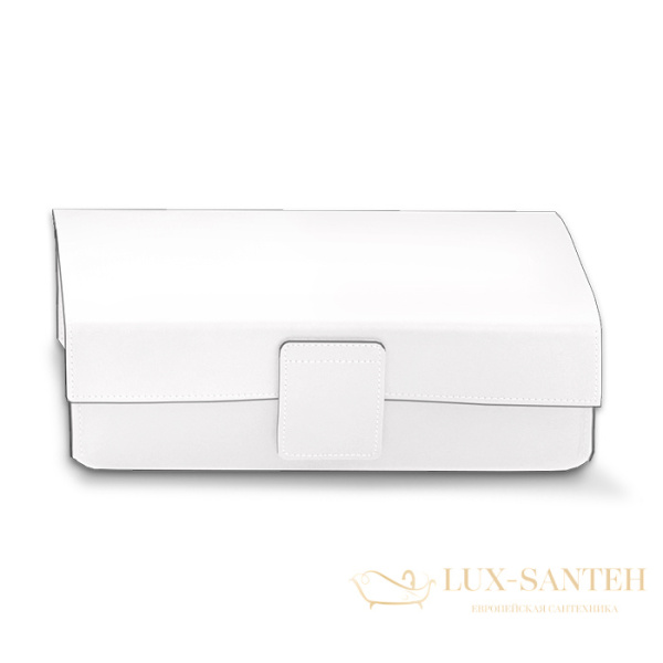 контейнер с крышкой настольный decor walther nappa utbd, 0938650, натуральная кожа, белый