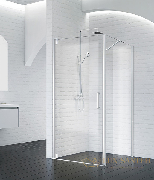 душевой уголок belbagno marmi marmi-ah-1-90/80-c-cr 90х80 см профиль хром, стекло прозрачное