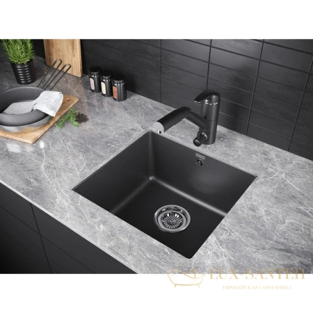 кухонная мойка paulmark brilon pm104546-bl, черный