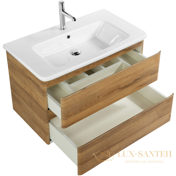 тумба под раковину belbagno albano-cer albano-cer-800-2c-so-rr 80 см подвесная, rovere rustico