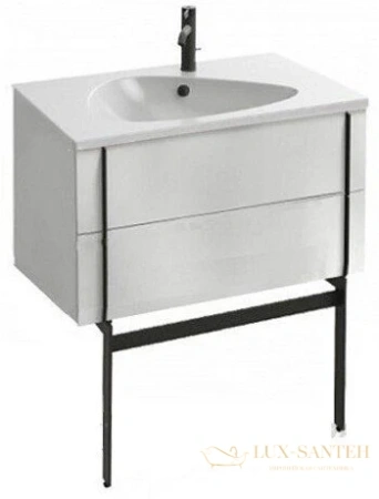 тумба под раковину jacob delafon nouvelle vague 80см eb3030-g1c белый блестящий лак