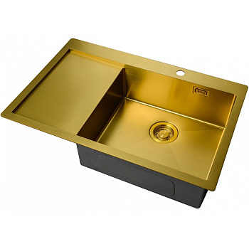 кухонная мойка zorg light bronze zl r 780510-r bronze, бронза