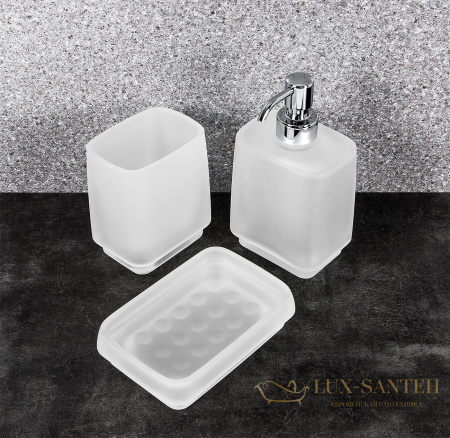 дозатор colombo design time w4281 настольный 360 мл, хром - матовое стекло