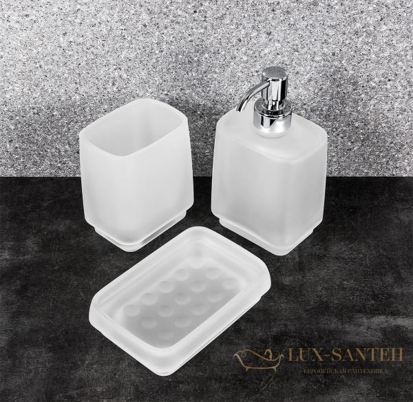 дозатор colombo design time w4281 настольный 360 мл, хром - матовое стекло