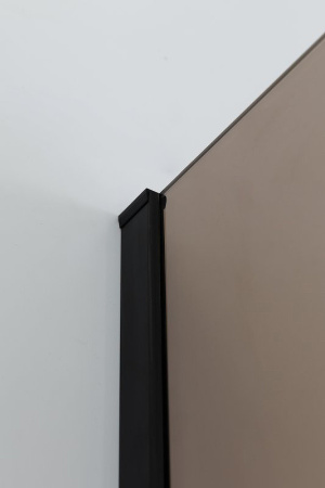 душевая дверь cezares slider slider-b-1-80/90-br-nero 90 см профиль черный матовый, стекло бронзовое