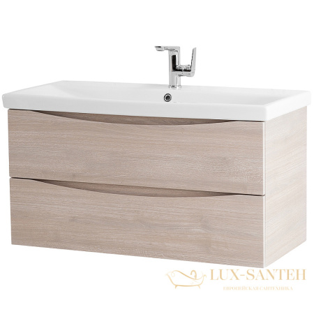 тумба под раковину belbagno marino-cer marino-cer-1000-2c-so-rg-p 100 см подвесная, rovere grigio