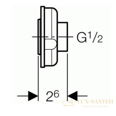 переход резьбовой geberit duofix 242.309.00.1 для подключения писсуара, бронза