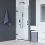 душевая дверь rgw hotel 350601106-14 ho-011b 60, профиль черный, стекло прозрачное