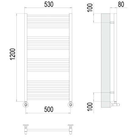 полотенцесушитель водяной terminus ватикан 4670078530530 п18 500x1200