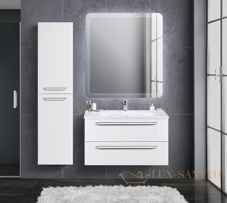 шкаф пенал cezares eco eco-1500-2a-sc-bo 40 см подвесной, bianco opaco