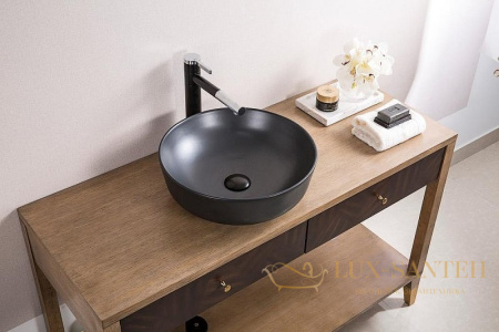 раковина-чаша belbagno bb1315-h301 41 см, черный матовый