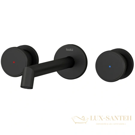 смеситель для раковины teska grand shine e5318 без донного клапана, черный матовый